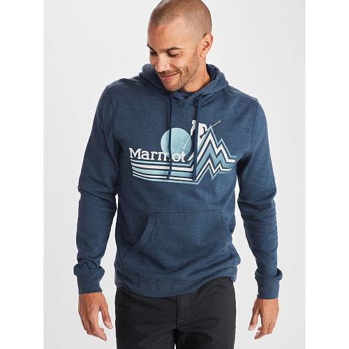 Marmot Piste Clothes - Mens Hoodies Dark Blue CA2174083 Canada